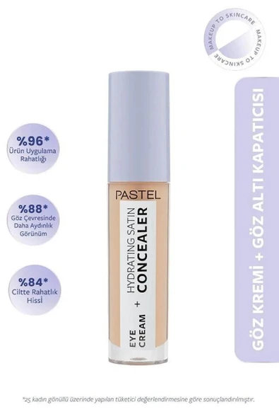 Pastel Eye Cream Hydrating Satin Concealer - Göz Kremi Göz Altı Kapatıcısı 63 Milkshake ürün görseli 1