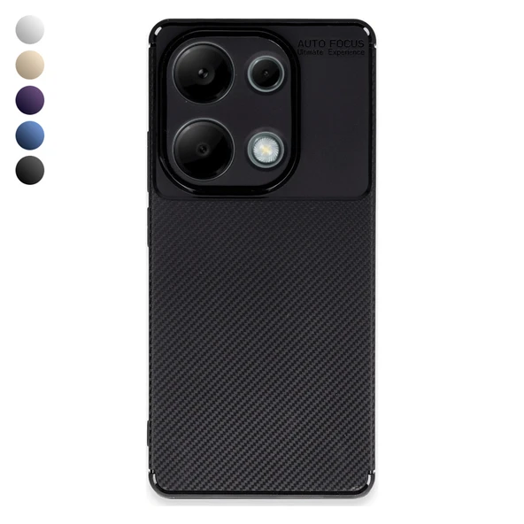 Xiaomi Redmi Note 13 Pro 4G Kılıf Focus Carbon Silikon Kapak ürün görseli 1