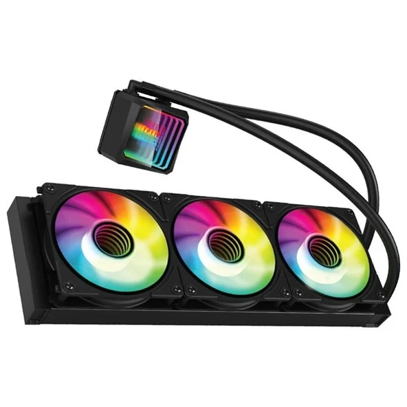 POWERBOOST 360mm ALPHA 360B PB-LCS-IM360-B ARGB Sıvı Soğutmalı AM5-1700p İşlemci Fanı ürün görseli 1