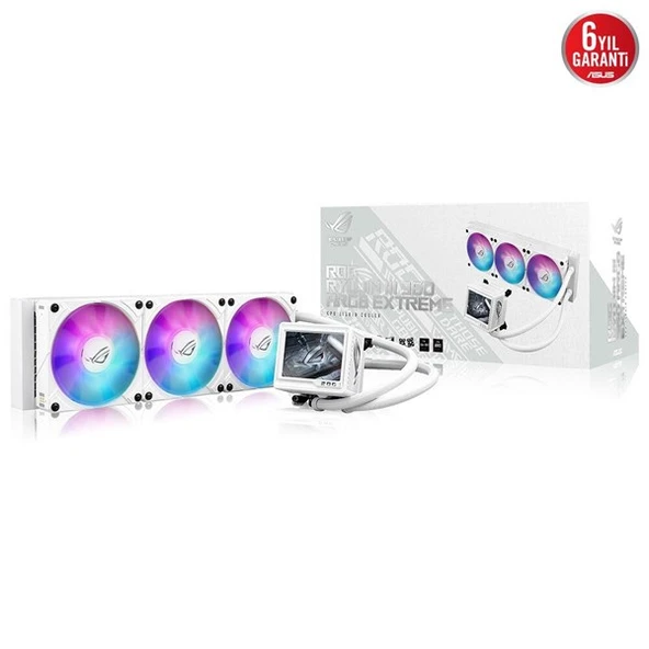 ASUS 360MM ROG RYUJIN III 360 ARGB EXTREME WHITE AM5-1851P SIVI SOĞUTMALI İŞLEMCİ FANI BEYAZ ürün görseli 1