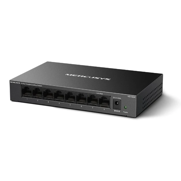 MERCUSYS 8port MS108GS GIGABIT YÖNETİLEMEZ SWITCH - Resim 2