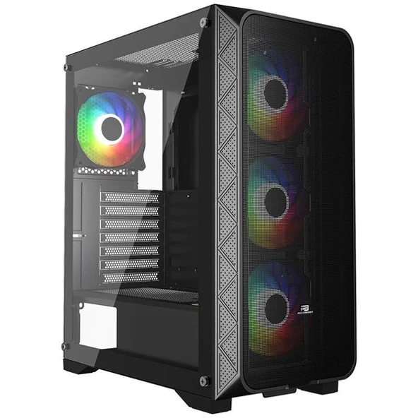 POWERBOOST 600W 80+ PB-PS5846B Gaming Mid-Tower PC Kasası ürün görseli 1