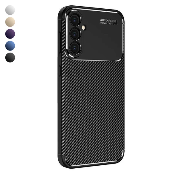 Samsung Galaxy S25 Plus Kılıf Focus Carbon Silikon Kapak ürün görseli 1