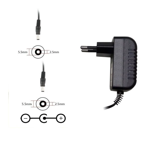 10V 500mA (0.5A) 5W 5.5X2.1 mm Adaptör - Şarj Aleti RETRO ürün görseli 1