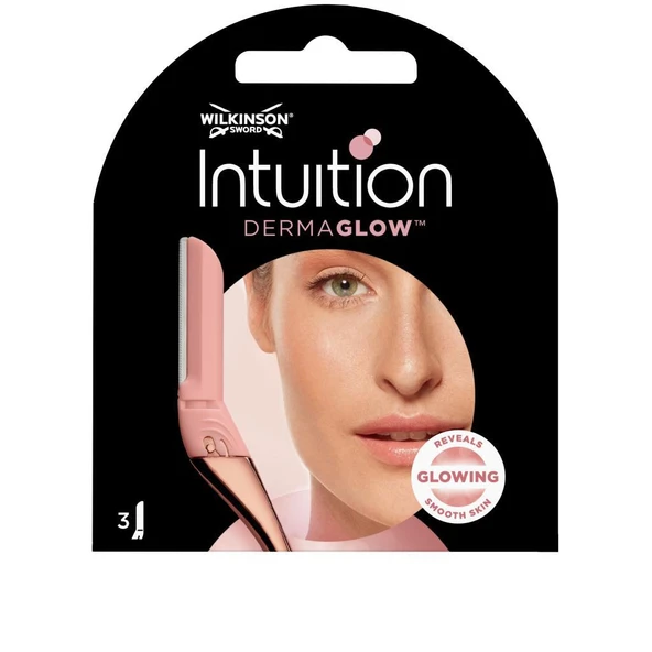 Wilkinson Sword Intuition Dermaglow Kadın Yüz Usturası 3 Yedek Başlığı ürün görseli 1