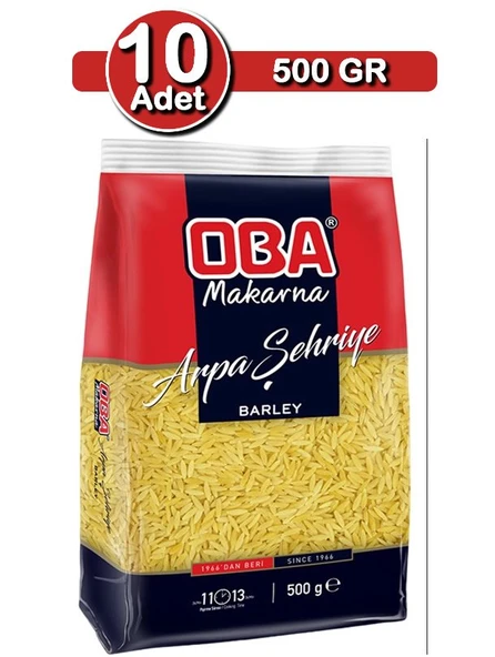Oba Arpa Şehriye 500 g x 10 Adet | Uzun Süreli Stok Paketi ürün görseli 1