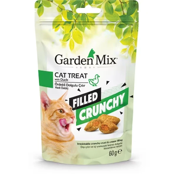 Garden Mix Ördekli Içi Dolgulu Çıtır Kedi Ödülü 60 gr ürün görseli 1