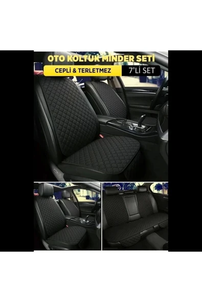 Bmw Z4 Uyumlu Terletmez Kumaş Minterletmez Kumaş 7 Parça Full Takım Siyah-siyah ürün görseli 1