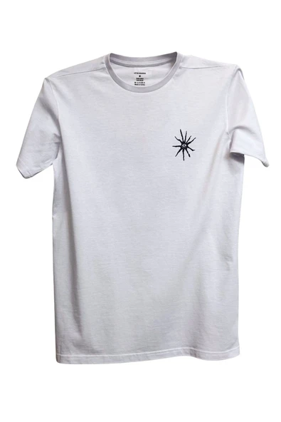 lethe boards  Modal-Pamuk Kumaş Oversize Tişört Nefes Alabilen Baskılı Bisiklet Yaka Beyaz Kadın T-shirt ürün görseli 1