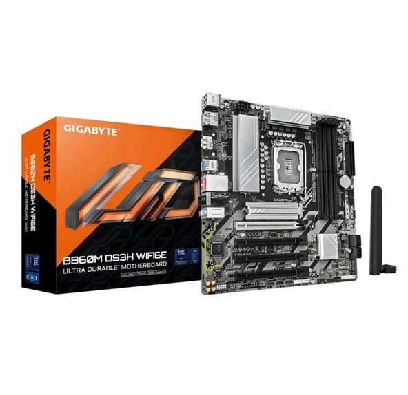 Gigabyte B860M DS3H Wifi 6E D5 1851 Hdmi Dp Type-C ürün görseli 1