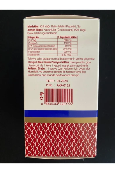 Matriks Akrill Krill Oil 30 Kapsül - Resim 2
