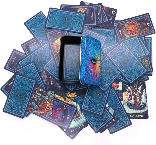 The Prisma Visions Tarot Deck Metal Kutu - Resim 3