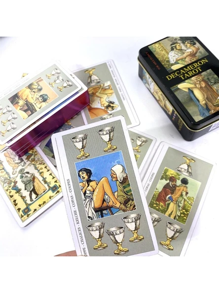 Decameron Tarot Kartı Metal Kutu - Resim 2
