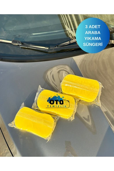 euroist Oto Yıkama Süngeri,  Araba Köpürtme Süngeri, Yumuşak Oto Süngeri, Araba Temizleme Süngeri (3 Adet) ürün görseli 1