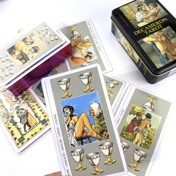 Decameron Tarot Kartı Metal Kutu - Resim 5