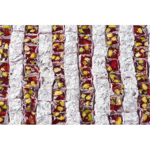 Çifte Kavrulmuş Narlı Duble Fıstıklı Lokum 500 Gr ürün görseli 1