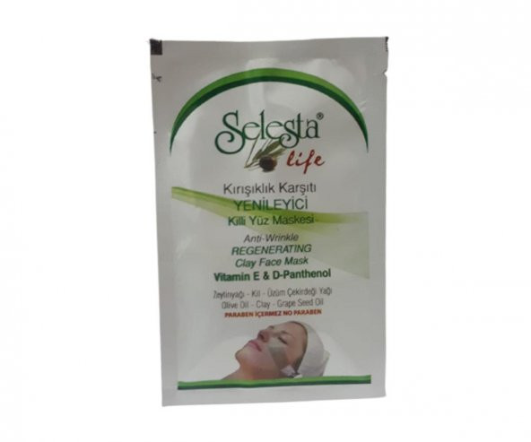 Selesta Life Kırışıklık Karşıtı Yenileyici Killi Yüz Maskesi 15 ml ürün görseli 1