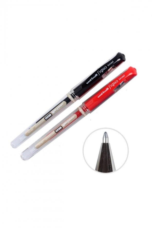 Siyah Kırmızı İmza Kalemi Um-153 Signo Broad Roller Kalem 1,0 Mm 2 Adet ürün görseli 1