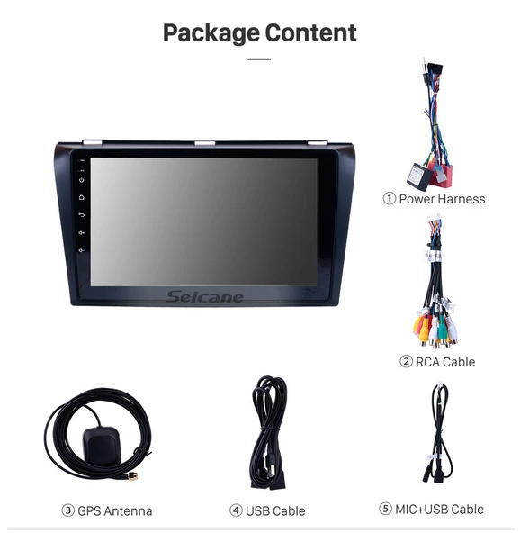 DARWİLL MAZDA 3 2006-2012 MULTİMEDYA NAVİGASYON USB KAMERA CARPLAYER - Resim 3