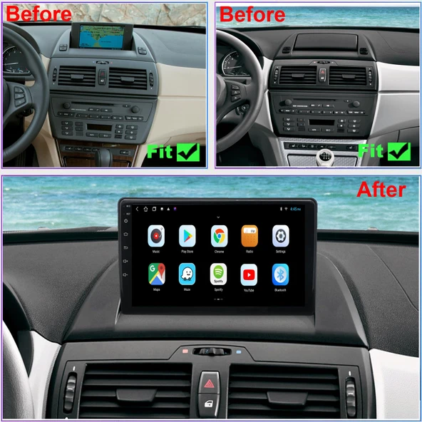 DARWİLL BMW X3-E83 2006-2010 MULTİMEDYA NAVİGASYON USB KAMERA CARPLAYER - Resim 2