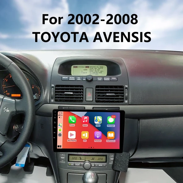 Necvox TOYOTA AVENSIS 2002-2008 MULTİMEDYA NAVİGASYON USB KAMERA CARPLAYER ürün görseli 1