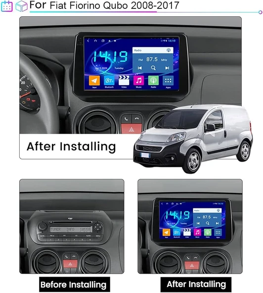 Fimex FIAT FIORINO 2015+ MULTİMEDYA NAVİGASYON USB KAMERA CARPLAYER 4 RAM ürün görseli 1