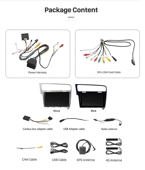 DARWİLL VW GOLF 7 2013+ MULTİMEDYA NAVİGASYON USB KAMERA CARPLAYER - Resim 3