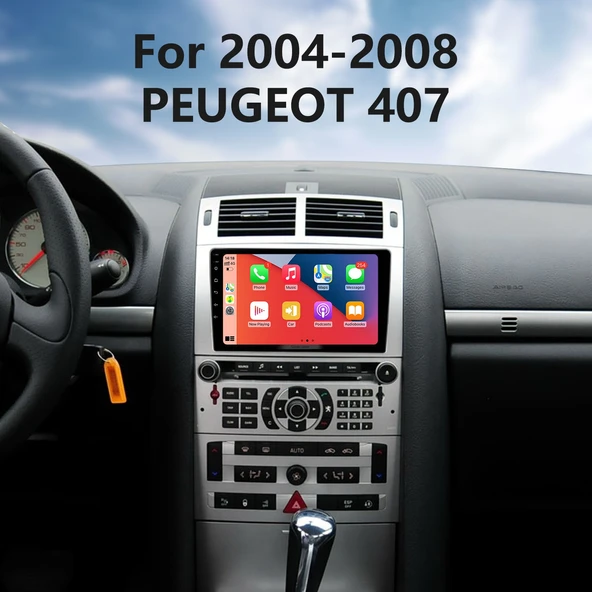 Necvox PEUGEOT 407 2004-2008 MULTİMEDYA NAVİGASYON USB KAMERA CARPLAYER ürün görseli 1
