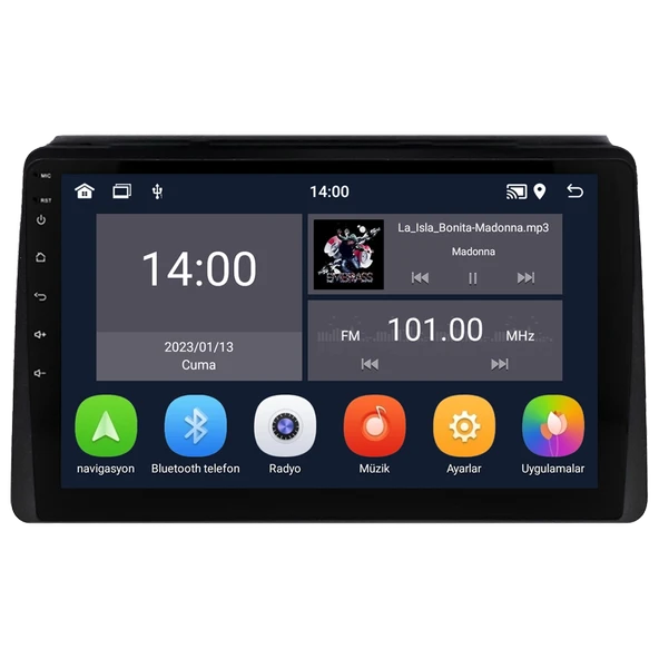 DARWİLL DACIA DUSTER 2015-2017 MULTİMEDYA NAVİGASYON USB KAMERA CARPLAYER 4 RAM ürün görseli 1