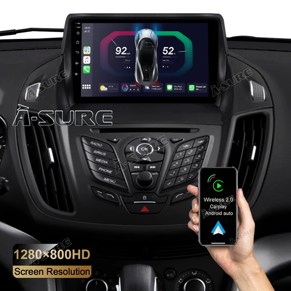 Navixx FORD KUGA/C-MAX 2013+ MULTİMEDYA NAVİGASYON USB KAMERA CARPLAYER 6 RAM ürün görseli 1