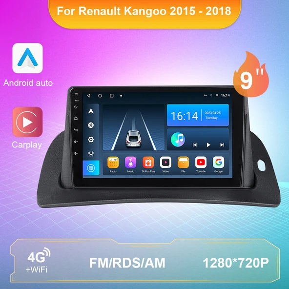 Navixx RENAULT KANGOO 2015-2018 MULTİMEDYA NAVİGASYON USB KAMERA CARPLAYER 6 RAM ürün görseli 1