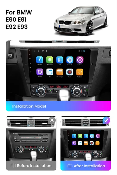 DVNOX BMW E90-91-92-93 2004-2012 MULTİMEDYA NAVİGASYON USB KAMERA CARPLAYER 6 RAM ürün görseli 1