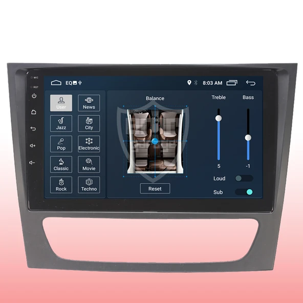 Necvox MERCEDES E 2002-2008 MULTİMEDYA NAVİGASYON USB KAMERA CARPLAYER 6 RAM ürün görseli 1