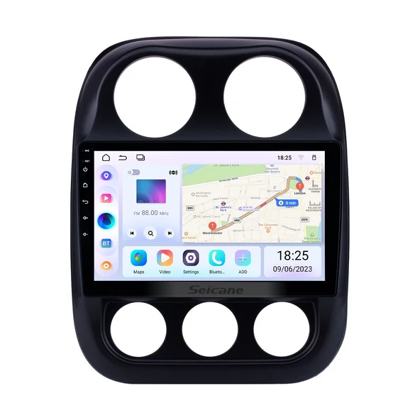 Necvox JEEP COMPASS 2010-2014 MULTİMEDYA NAVİGASYON USB KAMERA CARPLAYER 6 RAM ürün görseli 1