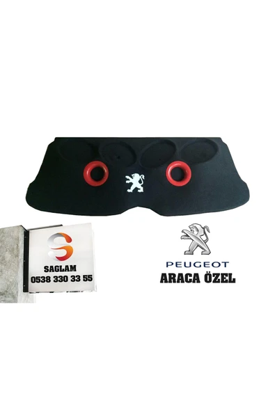 Sağlam ELYAFLI PEUGEOT 207 PANDİZOT POLYESTERLİ KABARTMALI 2 PORTLU 4x20 2x10 ürün görseli 1