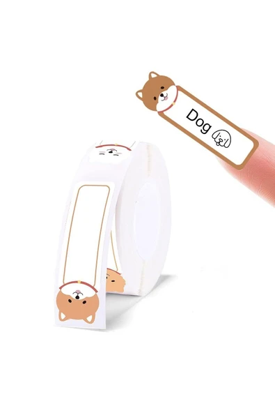 Niimbot Yavru Köpek Desenli Etiket (D11 ve D110 için, 14x50mm, 130 adet) ürün görseli 1
