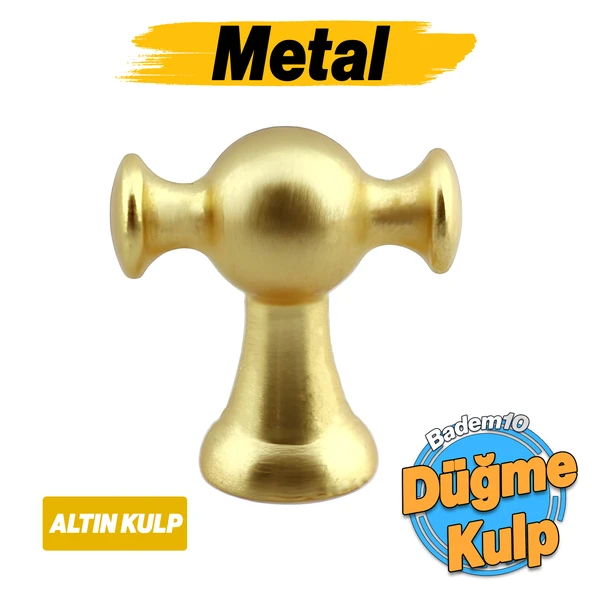 Manolya Mat Altın Kulp Düğme Tek Vidalı Çekmece Kulbu Kulpları Mutfak Mobilya Dolabı Dolap Kulpu ürün görseli 1