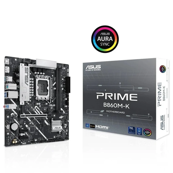 Asus Prime B860M-K Intel LGA1851 DDR5 mATX 8800 Dp Hdmı Anakart ürün görseli 1