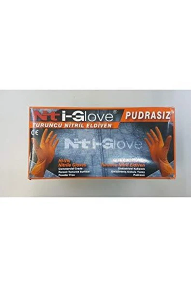 Nit-i Glove Turuncu Nitril Eldiven ürün görseli 1