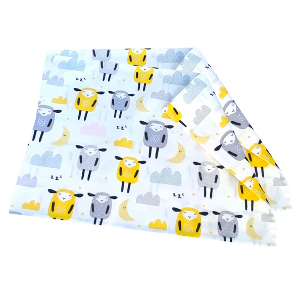 S-Mall Bebek Yastık Kılıfı 2 li - 35x45 cm - Sevimli Kuzular ürün görseli 1