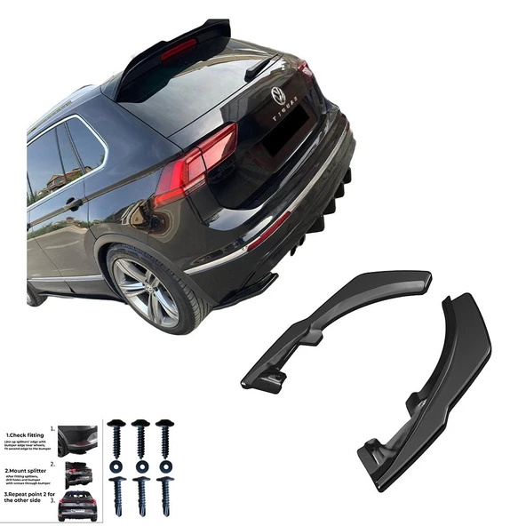 VW Tiguan Mk2 2015-2020 Standart / R-Line Arka Tampon Sağ Sol Flap (2 Parça) ürün görseli 1