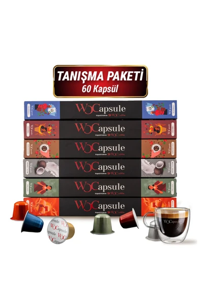 WOC COFFEE WOCapsule Nespresso Uyumlu Kapsül Kahve 60'li Tanışma Paketi ürün görseli 1