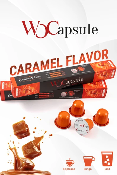 WOC COFFEE Wocapsule Caramel Nespresso Uyumlu Kapsül Kahve 10'lu Kutu ürün görseli 1