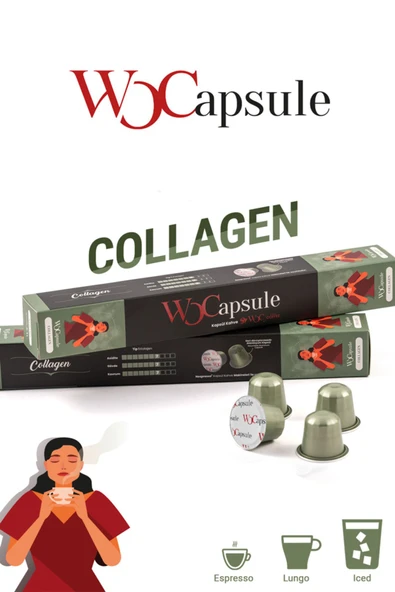 WOC COFFEE Wocapsule Kolajen Nespresso Uyumlu Kapsül Kahve 10'lu Kutu ürün görseli 1