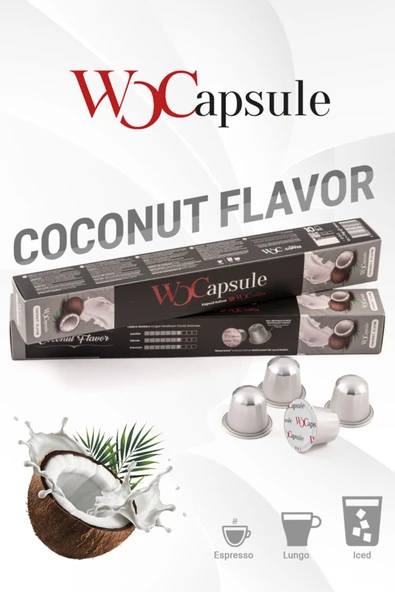 WOC COFFEE Wocapsule Coconut Nespresso Uyumlu Kapsül Kahve 10'lu Kutu ürün görseli 1