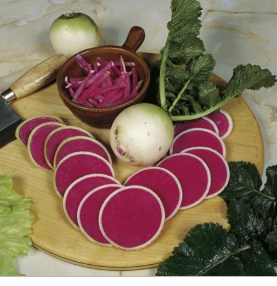 Doğal Dışı Beyaz İçi Kırmızı Yüksek Aromalı Çin Turpu Tohumu (50 Tohum) ürün görseli 1