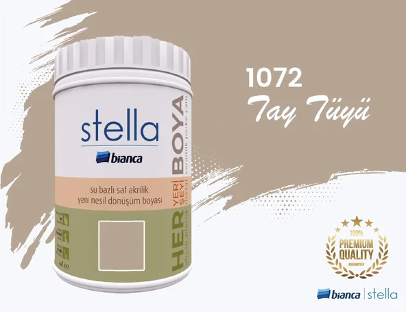BİANCA STELLA SU BAZLI SAF AKRİLİK BOYA 1 LİTRE TAY TÜYÜ ürün görseli 1
