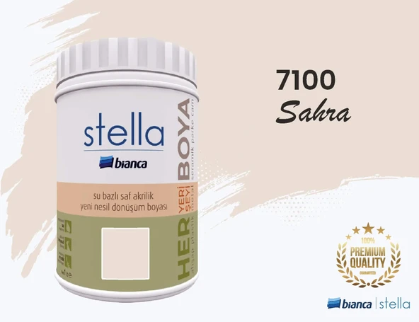 BİANCA STELLA SU BAZLI SAF AKRİLİK BOYA 1 LİTRE SAHRA ürün görseli 1