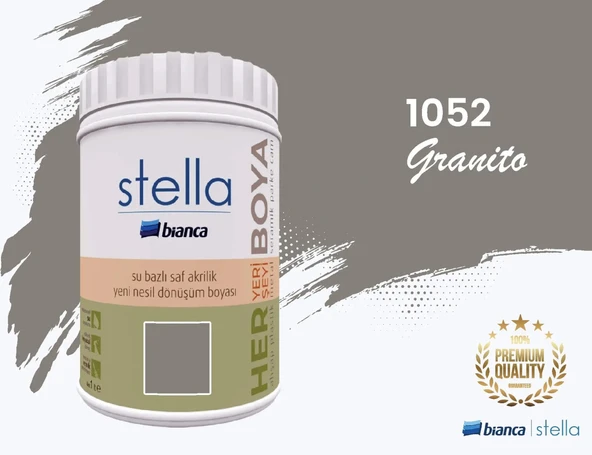 BİANCA STELLA SU BAZLI SAF AKRİLİK BOYA 1 LİTRE GRANİTO ürün görseli 1