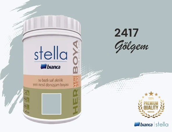 BİANCA STELLA SU BAZLI SAF AKRİLİK BOYA 1 LİTRE GÖLGEM ürün görseli 1